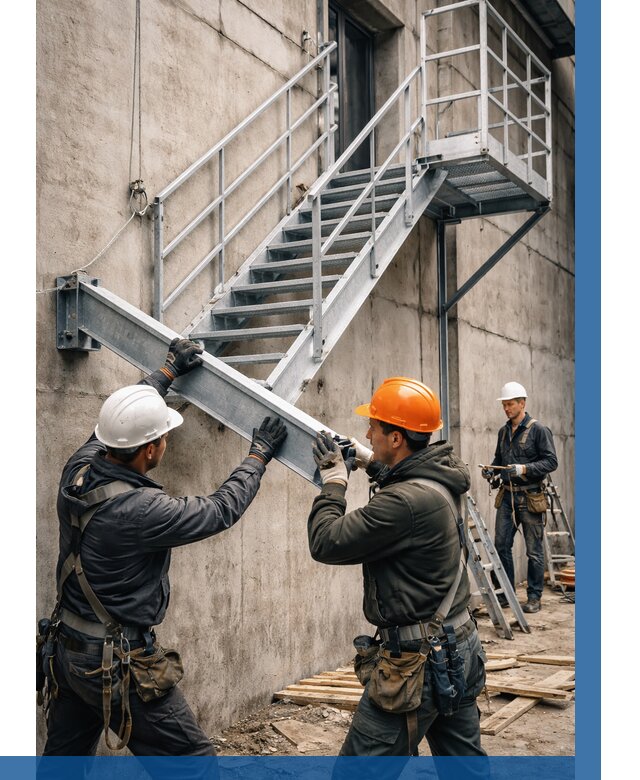 Монтаж металлических лестниц в Нижнеудинске от 15257 р. | ВЫСОТНИК-Нжк