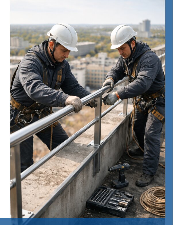 Монтаж перил на высоте в Нижнеудинске от 2543 р. | ВЫСОТНИК-Нжк