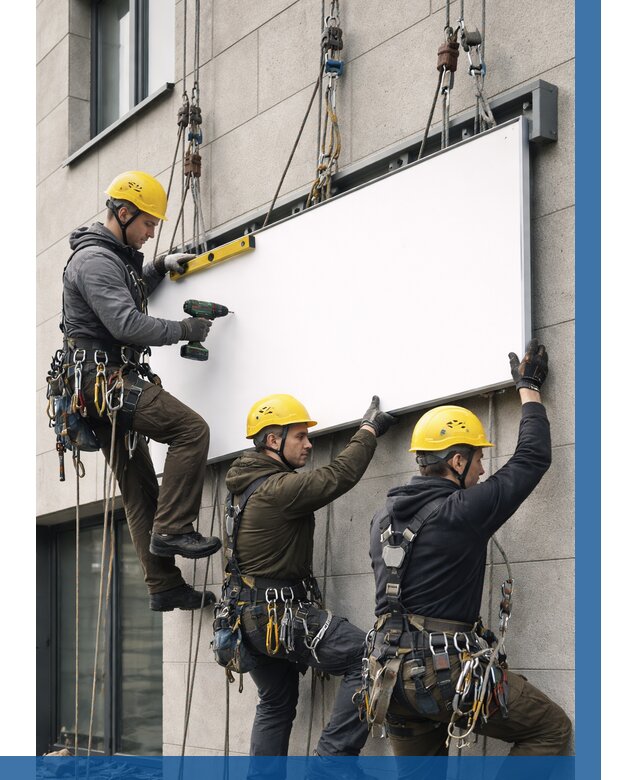 Монтаж рекламной вывески в Нижнеудинске от 8137 р. | ВЫСОТНИК-Нжк