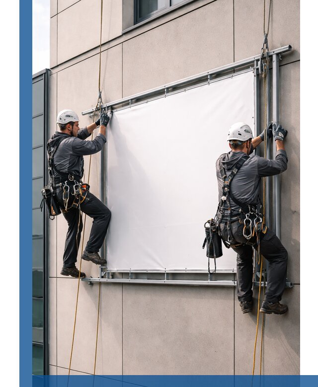 Монтаж наружной рекламной вывески в Нижнеудинске под ключ