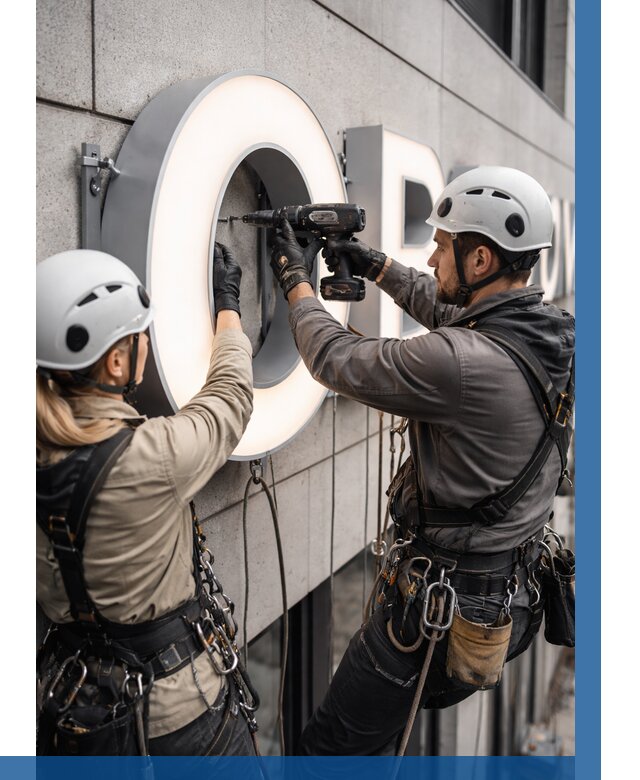 Монтаж световых букв в Нижнеудинске от 3051 р. под ключ ВЫСОТНИК-Нжк