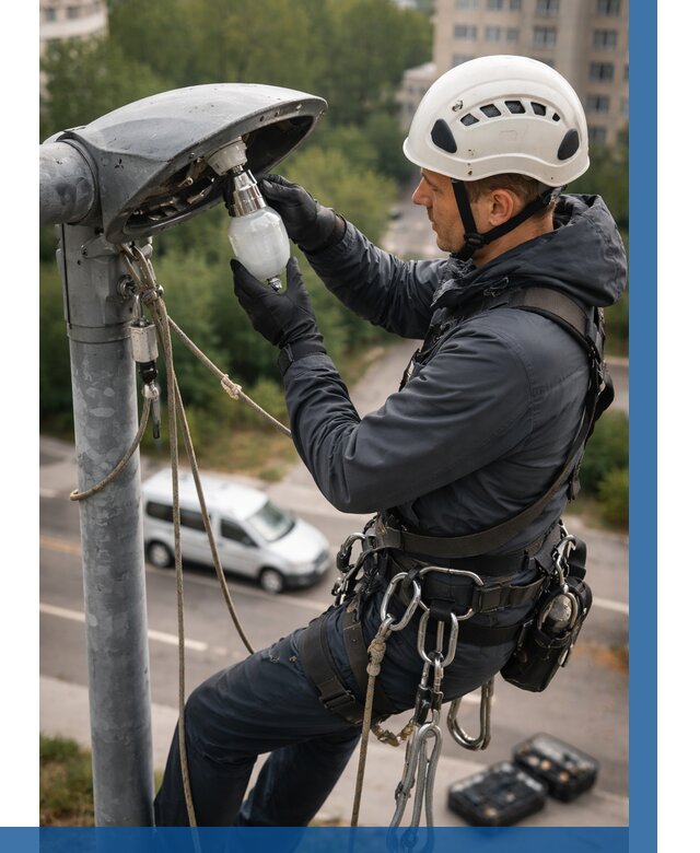 Замена ламп на высоте в Нижнеудинске от 2543 р. | ВЫСОТНИК-Нжк