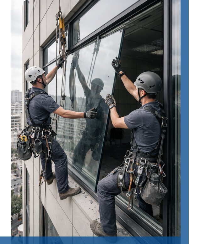 Замена стеклопакетов на высоте в Нижнеудинске от 5594 р. | ВЫСОТНИК-Нжк