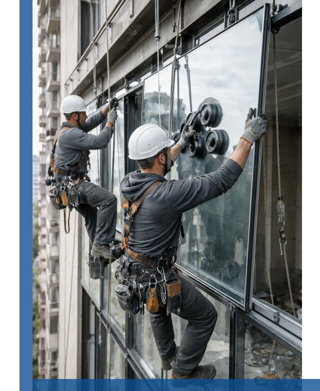 Витражное остекление фасадов и лоджий в Нижнеудинске под ключ