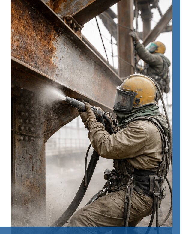 Пескоструйная очистка металлоконструкций в Нижнеудинске по 610 р.  ВЫСОТНИК-Нжк