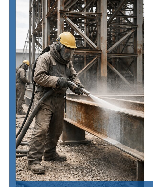 Пескоструйная очистка металлоконструкций в Нижнеудинске промышленная