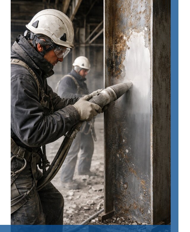 Удаление старой краски с металла в Нижнеудинске от 458 р. | ВЫСОТНИК-Нжк