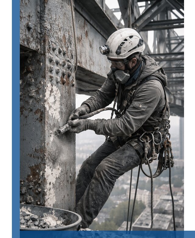 Удаление старой краски с металлических конструкций в Нижнеудинске