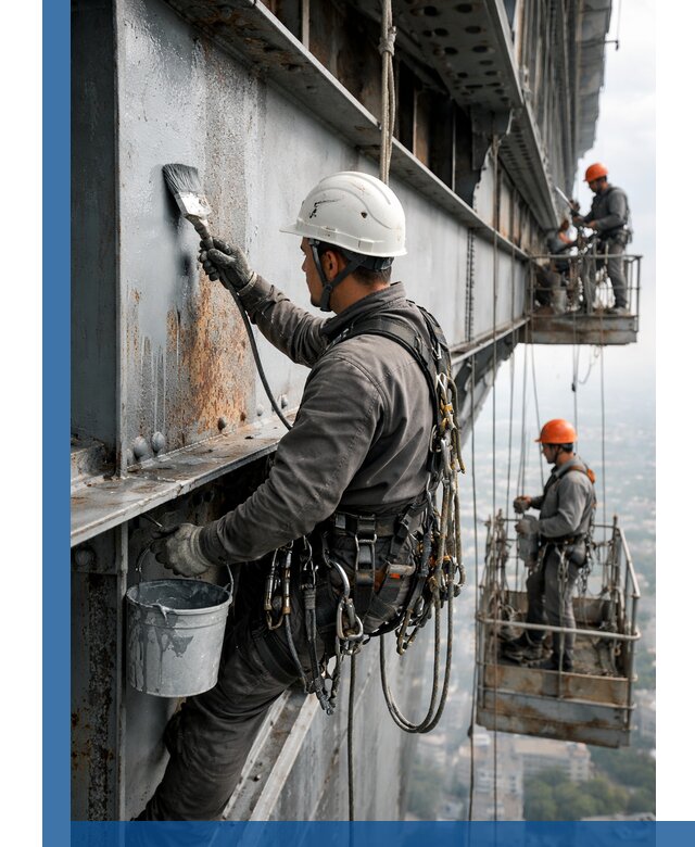 Покраска металлоконструкций на высоте в Нижнеудинске профессионально