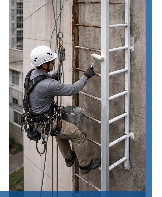 Покраска пожарных лестниц в Нижнеудинске от 4577 р. | ВЫСОТНИК-Нжк