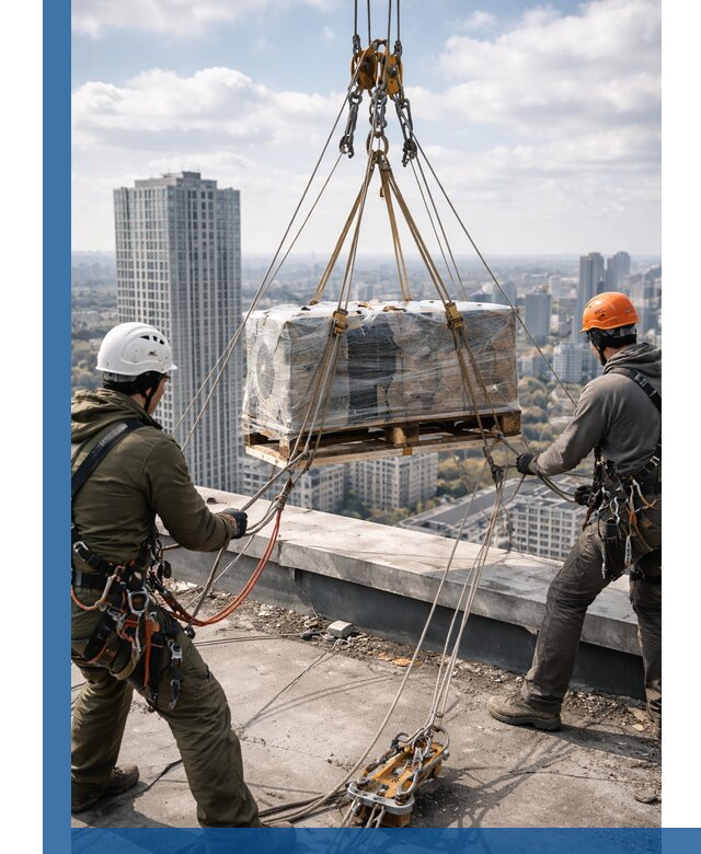 Подъем и монтаж крупногабаритных грузов на крышу в Нижнеудинске