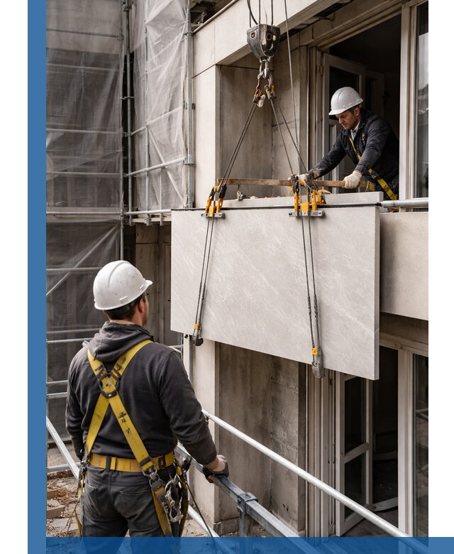 Подъем керамогранита на этаж в Нижнеудинске грузчиками и техникой