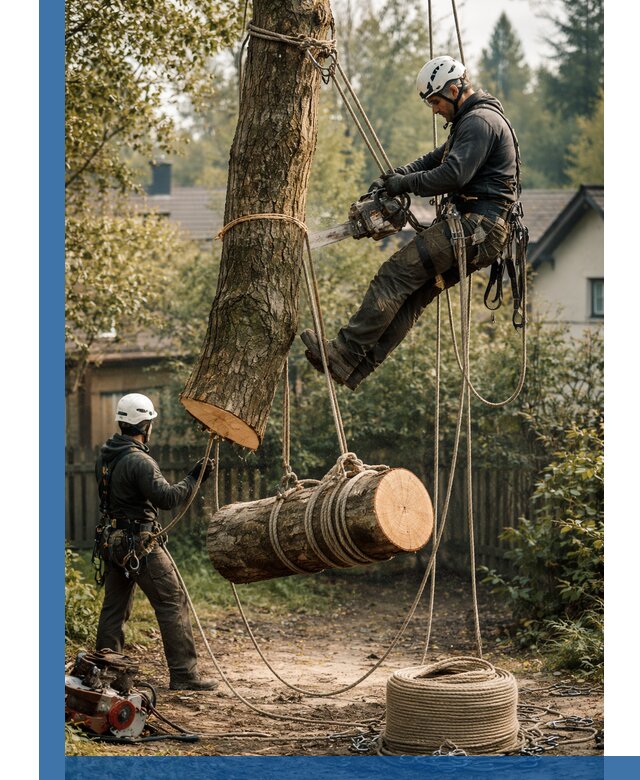 Валка деревьев частями в Нижнеудинске, безопасно и аккуратно