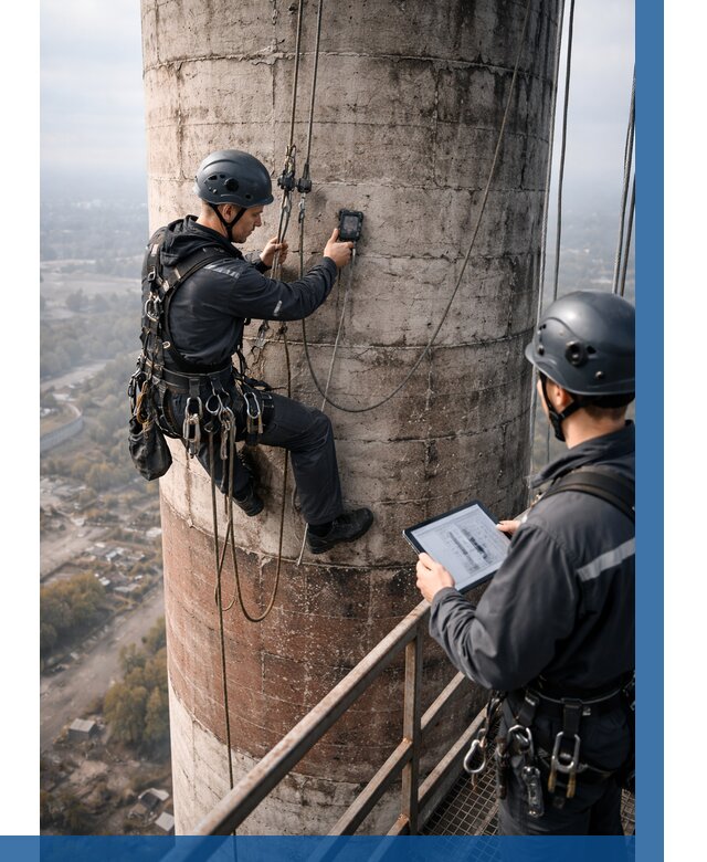 Обследование дымовой трубы в Нижнеудинске от 8137 р. | ВЫСОТНИК-Нжк