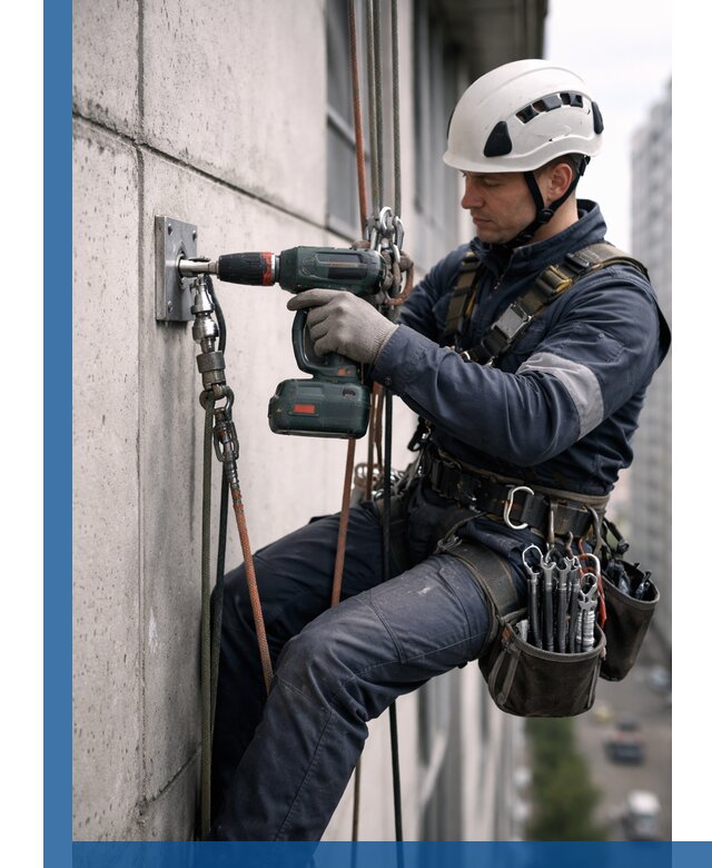 Установка анкерных точек для высотных работ в Нижнеудинске